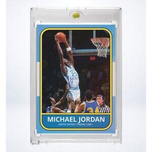 Michael Jordan Custom Holographic Art Card North Carolina 1986 Design 1 of 20